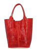 Bőr táska shopper bag Vittoria Gotti piros B15